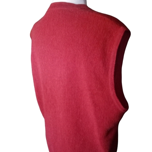 Zimmerli of Switzerland Women's Red 100% Alpaca Button Up Vest Size Large - Picture 6 of 9